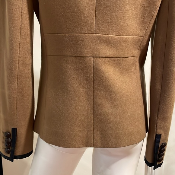 Vintage J. Crew Tan Wool Blazer Sz6 - Picture 10 of 11